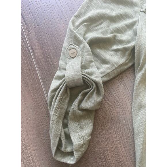 2 Democracy Embroidered Embellished Blouses Roll-Tab Sleeve Boho SMALL - Picture 3 of 12